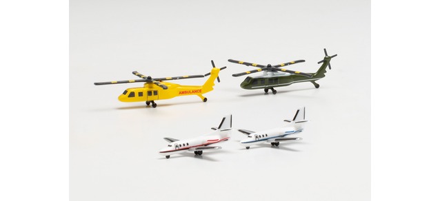 Helicopter and Bizjet set (2+2)